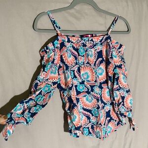 Floral Off-Shoulder Girls Top (Girls XL)